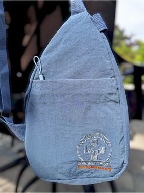 New Lightweight Blue/Gray Small Sling Bag Casual Crossbody Nylon Day Pack